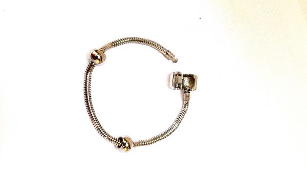 Bracelet-argenté-acier-inoxydable-de-style-Pandora-à-personnaliser-avec-Charms-en-verre-de-Murano-filé-au-chalumeau