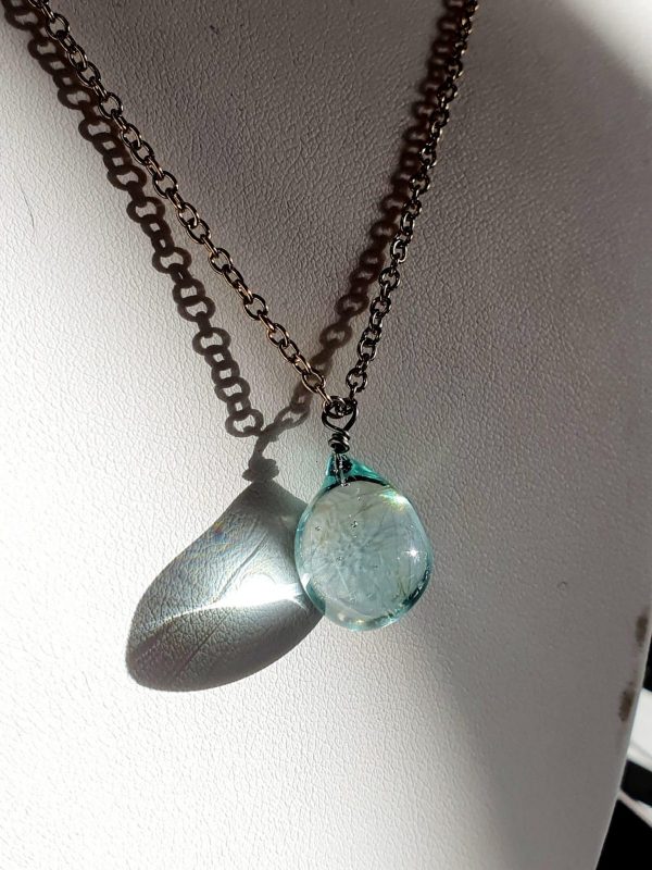 Collier Goutte en Verre de Murano filé au chalumeau – Image 3