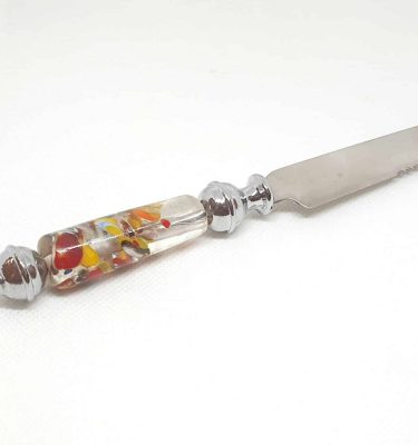 Magnifique-couteau-à-fromage-en-verre-de-Murano