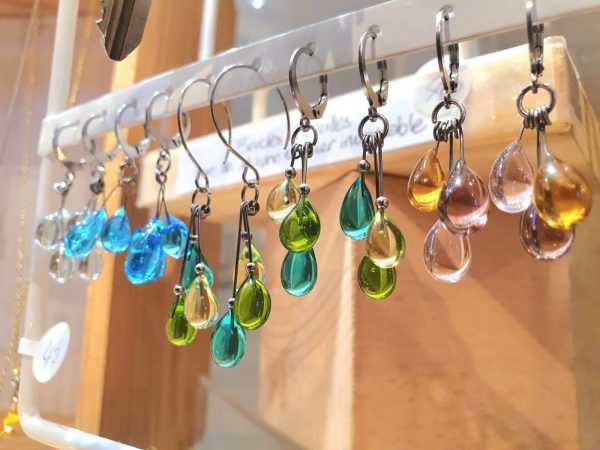 Boucles d'oreilles 3 Gouttes en Verre de Murano Made in France – Image 2