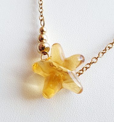 collier-etoile-filante-en-verre-de-murano-dore